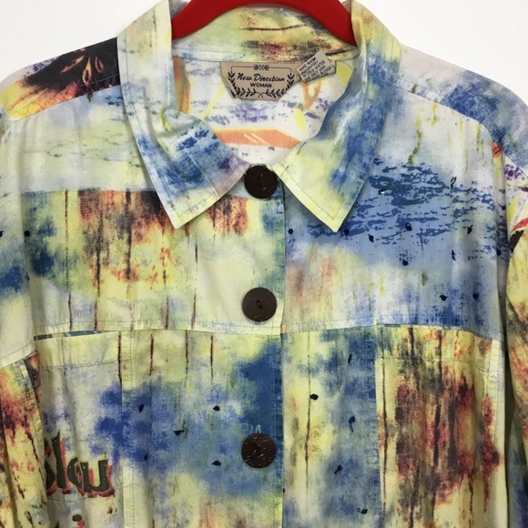 New Direction Woman Colorful Jacket/ Top Size 4X - Picture 6 of 9